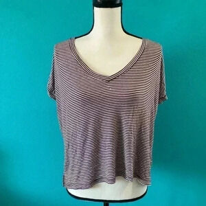 ⭐️ Brandy Melville soft striped tee shirt in one size fits all